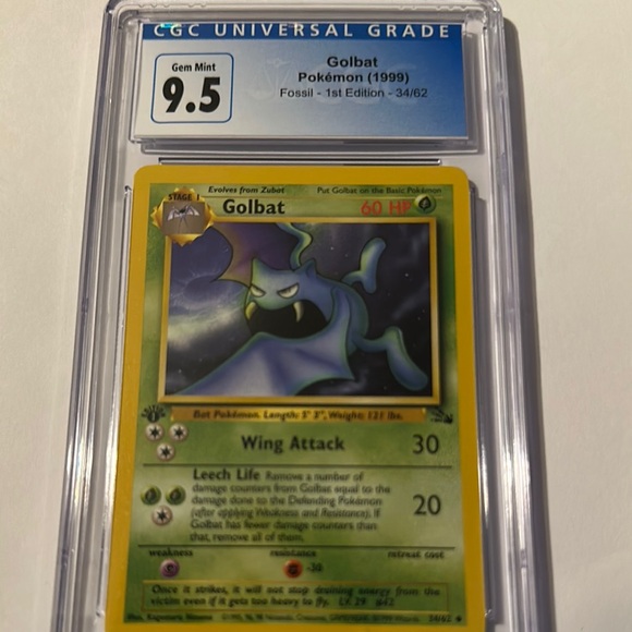 CGC 9.5 Pokémon Golbat 1st Edition Fossil